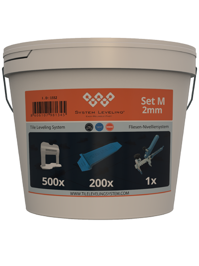 Set S za nivelisanje pločica 3mm – Pakovanje sa nivelatorima, kajlama i klešta