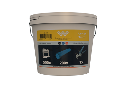 Set S za nivelisanje pločica 3mm – Pakovanje sa nivelatorima, kajlama i klešta