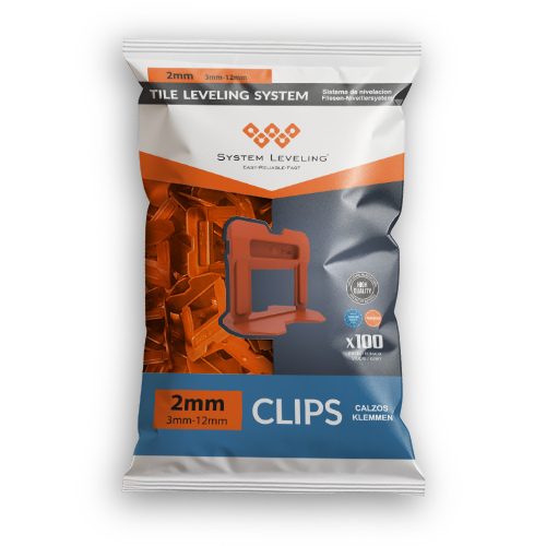 Tile Leveling Clips 2mm – Plastic Spacers for Professional Tile Installation