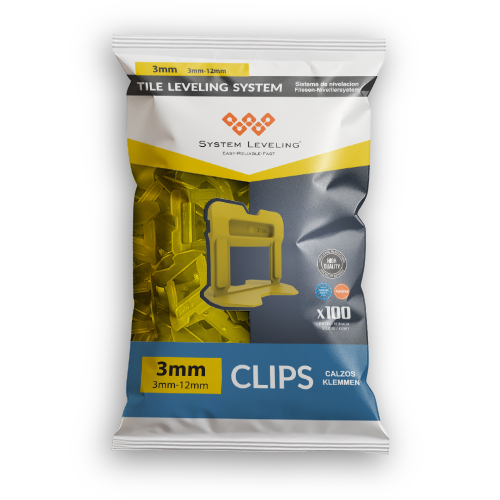 Fliesen-Nivellierklammern 3 mm – Kunststoff-Abstandshalter für die professionelle Fliesenverlegung