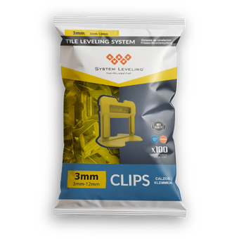 compare product Fliesen-Nivellierklammern 3 mm – Kunststoff-Abstandshalter für die professionelle Fliesenverlegung
