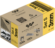 Tile Leveling System Set – Bucket with Clips 3mm, Wedges & Pliers