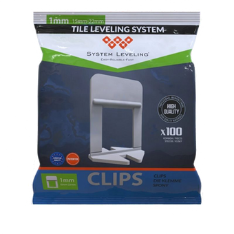 compare product Tile Leveling XL Clips 1.0mm – For Tiles 15–22 mm