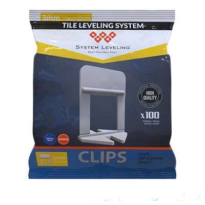 Tile Leveling XL Clips 3mm – For Tiles 15–22 mm