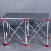 E2018 Sechsbeiniger Stahlplattentisch mit präziser Ausrichtung und erhöhter Stabilität